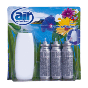 AIR Menline Õhuvärskendaja + täited 3x15ml Rain Of Island